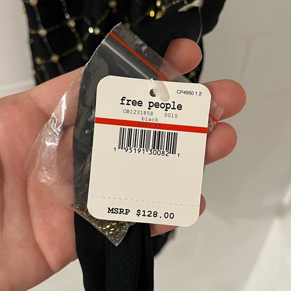 NWT Free People Bling Bling Cha Ching Rhinestones Studded Embellished Bodysuit - Picture 5 of 10